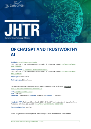 CHATGPT 和值得信赖的人工智能